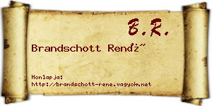 Brandschott René névjegykártya